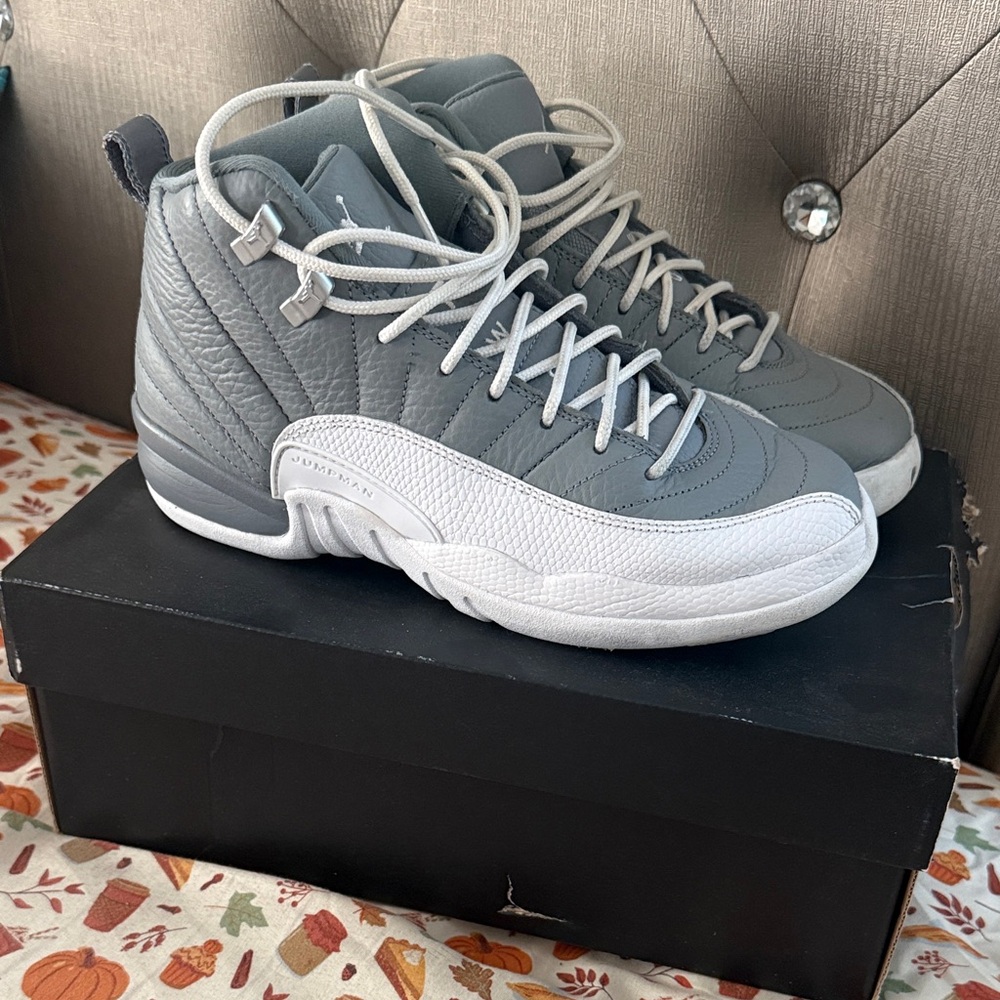 Jordan Kids Gray and White Sneakers